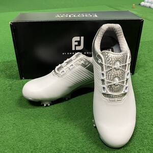 FOOTJOY/フットジョイ DRYJOYS for Women 98178J 22.5 Wide WHITE/SILVER ソフトスパイク 新品・未使用品