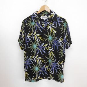 WACKO MARIA ワコマリア 16SS PRINTED FLOWER S/S HAWAIIAN SHIRT 花柄 アロハシャツ ハワイアンシャツ 半袖 リヨセル M 10119053