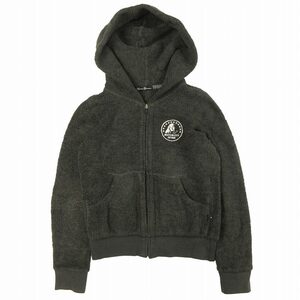 ヒステリックグラマー HYSTERIC GLAMOUR ロゴワッペン ボア パーカー フーデッド ジップアップ ブルゾン パイル フリース 0114CF01 F