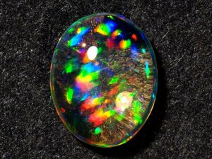 未使用デッドストック 天然メキシコオパール ルース 0.377 ct、ケース入り