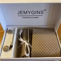 JEMYGINS ネクタイ メンズ 黄色チェック チェック