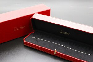 【ト石】 Cartier カルティエ ダムール ブレスレット XS 750 K18WG ホワイトゴールド ダイヤモンド 約1.5g EAZ01EWH86