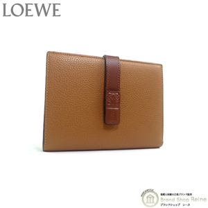 ロエベ （LOEWE） ミディアム バーティカル ウォレット 二つ折り 財布 C660S87X01 ライトキャメル×ピーカン（新品）