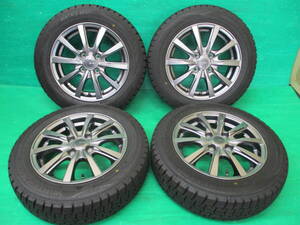 ☆2023年製☆DUNLOP WINTERMAXX WM02 165/65R14 GRASS【14×5J+39 4H-100】4本set 埼玉県発♪ 現物確認OK♪ルーミー タンク トール　