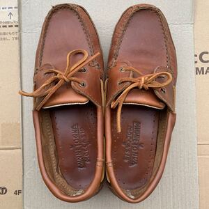 即決　ミネトンカ　Minnetonka デッキシューズ レザー キャメル　メンズ