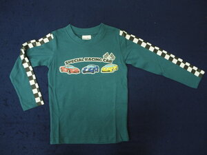 新品　47014A-130　働く車シリーズ　長袖Ｔシャツ　グリーン　レターパック発送（代引き不可）