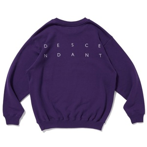 21AW DESCENDANT SEMAPHORE CREW NECK SWEATSHIRT Mサイズ クルーネック スウェット Purple パープル 212ATDS-CSM08 ディセンダント