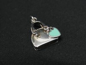 TIFFANY＆Co ティファニー SV925 バッグチャーム トップ キーホルダー アクセサリー シルバー系×ティファニーブルー AX4795