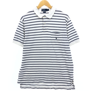 古着 ラルフローレン Ralph Lauren POLO by Ralph Lauren 半袖 ボーダー ポロシャツ メンズL相当 /eaa478674