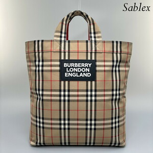 1円【未使用】BURBERRY バーバリー ロゴ アップリケ ヴィンテージチェック トート 8017740 レディース トートバッグ