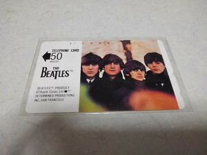 ●　ビートルズ　上半身フォト　【　テレカ　♪未使用新品　】　The Beatles　テレフォンカード