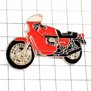 ピンバッジ・オートバイ二輪バイク赤色シート黒◆フランス限定ピンズ◆レアなヴィンテージものピンバッチ