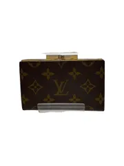 LOUIS VUITTON がま口コインケース_モノグラム・キャンバス_BRW PVC ブラウン レディース