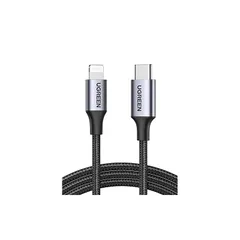 UGREEN USB-C Lightningケーブル PD対応 MFi認証取得 急速充電 ライトニングケーブル 高耐久 ナイロン編み iPhone 14 /iPhone 13 / 12 / 11 / iPad Mini/Air/Proなどに対応 短い(0.25