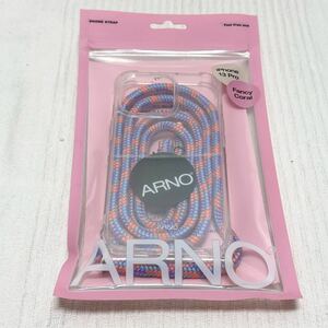 【未使用】 iPhone 13 Pro ARNO アルノ Fancy Coral ファンシー コーラル ショルダー付き クリア アウトレット品