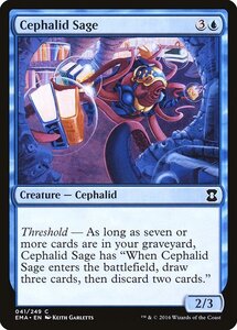 MTG ■青/英語版■ 《セファリッドの賢者/Cephalid Sage》★FOIL★ エターナルマスターズ EMA