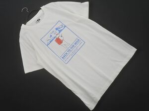 GLOBAL WORK グローバルワーク LOGOS プリント Tシャツ sizeL/白 ■◆ ☆ efb7 メンズ