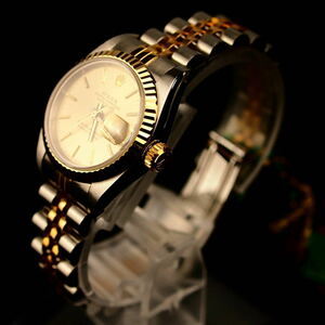 【W18】未使用 69173 VINTAGE ROLEX OYSTER PERPETUAL DATEJUST ロレックス オイスターパーペチュアル デイトジャスト レディースウォッチ