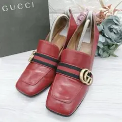 GUCCI グッチ マーモント シェリーライン パンプス ゴールド金具 23.5