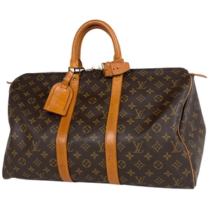 ルイ・ヴィトン Louis Vuitton キーポル 45 ハンドバッグ 旅行 ビジネス ボストンバッグ モノグラム ブラウン M41428 レディース 【中古】