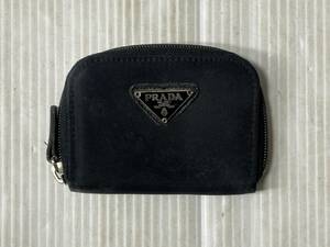 コインケース PRADA/プラダ トライアングルロゴ ●29Y● 現状品 財布 三角プレートロゴ 長期保管品 ナイロン ファッション ブランド品