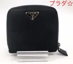 T693 PRADA プラダ コンパクト 財布 ブラック