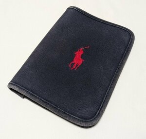 ■ラルフローレン 手帳カバー B６サイズ キャンバス 紺 RALPH LAUREN■