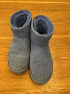 ムートンブーツ UGG ショートブーツ ブルー　サイズ　25センチ　中古　1985