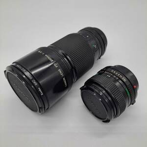 Canon キヤノン　交換レンズセット　FD 200㎜ F2.8 / FD 28㎜ F2.8　単焦点・望遠/フィッシュアイ　一眼レフカメラ用
