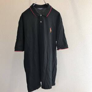 【カラーポニー】ポロゴルフ ラルフローレン 半袖ポロシャツ ブラック Mサイズ プロフィット Polo Golf Ralph Lauren Pro Fit　（ふ123）