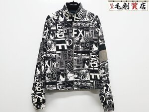 プラダ PRADA 2017年 SGX696 S181 BOMBER WITH ALL-OVER PRINT スタンドカラー ジャケット アメコミ サイズ48 【中古】 アウター