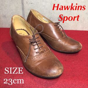 【売り切り!送料無料!】A-117 Hawkins Sport オックスフォード風ブーティ ブラウン 23cm 箱無し! 