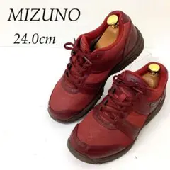 MIZUNO ミズノ　ウォーキングシューズ　GORE-TEX レッド　24.0