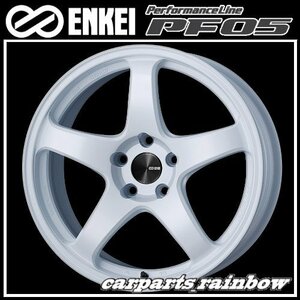 ★送料無料★ENKEI/エンケイ PerformanceLine PF05 18×8.5J 5/100 +45★White/ホワイト★新品 4本価格★