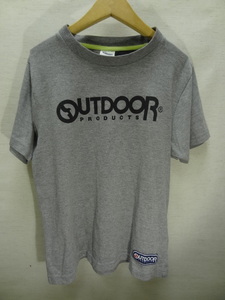 全国送料無料 アウトドアプロダクツ OUT DOOR PRODUCTS 子供服キッズ男の子 半袖 杢グレー色 Tシャツ 160