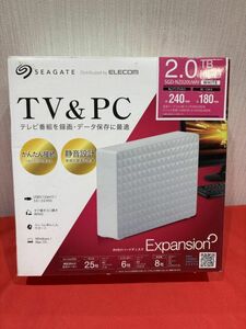 ELECOM エレコム SGD-NZ020UWH ホワイト 外付けHDD 2TB　本体のみ　焼け有り　動作未確認 2411