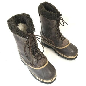 カナダ製/ビンテージ☆ソレル/SOREL☆本革/スノーブーツ【6/22.5-23.5/茶/BROWN】雪作業/防水◎bWB91-2