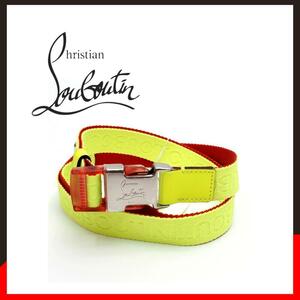 ○★新品 未使用 Christian Louboutin ルビクリックベルト 黄○●