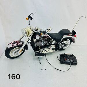 12SC012 Harley-Davidson ハーレーダビッドソン FAT BOY ニューブライト バイク ラジコン 通電OK おもちゃ トイラジコン 現状品