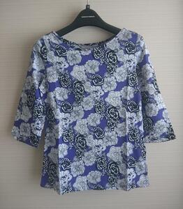 英国インポート コットン100% 花柄トップス カットソー Tシャツ 七分袖 DOROTHY PERKINS ドロシーパーキンス 綿100% プルオーバー UK8