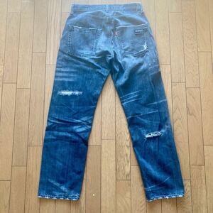 値下げLevis FENOM Black DENIM CRUSH fragment design 藤原ヒロシ フラグメントデザイン フェノム シークエル SEQUEL クラッシュ ダメージ