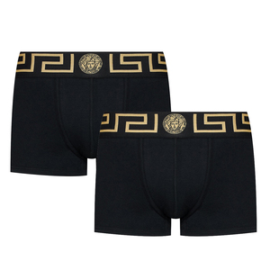 送料無料 2 VERSACE ヴェルサーチ AU10181 A232741 ブラック アンダーウェア ボクサーパンツ 2枚セット size 4