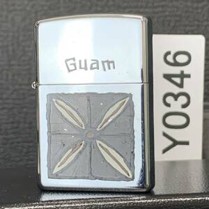 ZIPPO 美商品 GUAM HighPolish Chrome オイルライター ハイポリッシュクローム グアム島 ジッポー 04年製 Y0346