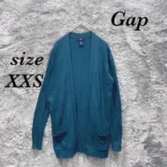 Gap ギャップ（XXS）薄手ニット カーディガン•ボレロ グリーン系