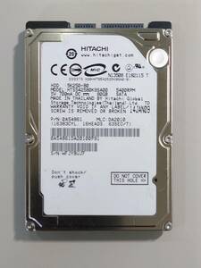 KN2585 【中古品】(使用時間/0時間)HITACHI HTS542580K9SA00 HDD 80GB