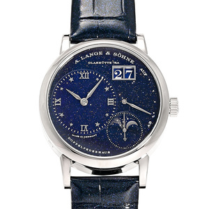 ランゲ＆ゾーネ A.LANGE & SOHNE ランゲ1 リトル ムーンフェイズ LSLS1823AX 182.086 ダークブルー文字盤 中古 腕時計 メンズ