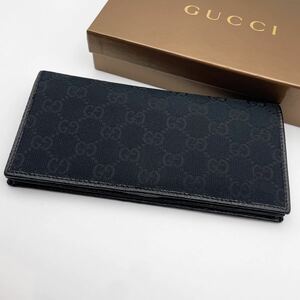 極美品GUCCI グッチ GGキャンバス 札入れ ブラック 黒