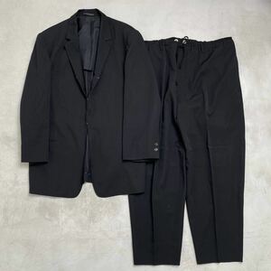 【美品】Yohji Yamamoto Pour Homme ヨウジヤマモト プールオム セットアップ スーツ ジャケット イージー ワイド パンツ 3