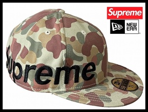 送料無料 使用感の少ない美品 Supreme シュプリーム × ニューエラ 07ss Side Logo New Era Cap サイド ロゴ 刺繍 迷彩 59FIFTY キャップ