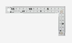 シンワ測定(Shinwa Sokutei) 曲尺 厚手広巾 表裏同目 8段目盛 cm表示 マグネット付き シルバー 15